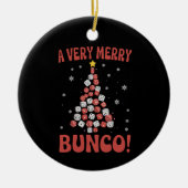 Very Merry Bunco Christmas Tree Dice Game Night Keramisch Ornament (Voorkant)