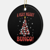 Very Merry Bunco Christmas Tree Dice Game Night Keramisch Ornament (Links)
