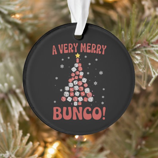 Very Merry Bunco Christmas Tree Dice Game Night Ornament (Boom)