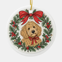 Very Merry Doodles Goldendoodle Kerst Ornament