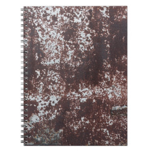 Very old rusted sheet iron. Metaalstructuur Notitieboek