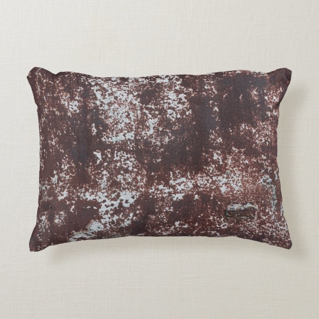 Very old rusted sheet iron. Textured metal surface Accent Kussen (Voorkant)