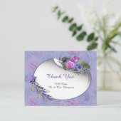 Very-peri Watercolor, Rozen, Tulpen Briefkaart (Staand voorkant)