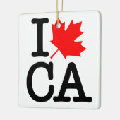 Very Polite Red Black I Love Canada Maple Leaf Keramisch Ornament (Links)