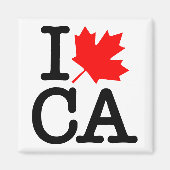 Very Polite Red Black I Love Canada Maple Leaf Magneet (Voorkant)