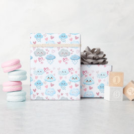 Verzachte dromerige wolken cadeaupapier