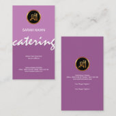 Verzachten Elegant Paarse Shades Catering Service Visitekaartje (Voorkant / Achterkant)