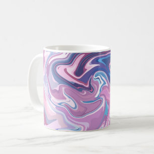 Verzachtende Abstracte wervelingen in pastel roze Koffiemok