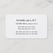 Verzachtende massage Visitekaartjes (Achterkant)