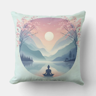 Verzachtende Natuur Meditatie Kunst Kussen