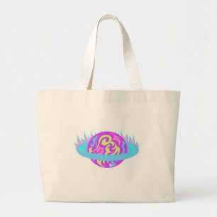 Verzadigde vlammen! grote tote bag