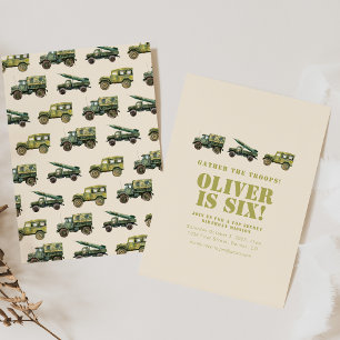 Verzamel de Troepen Militaire Verjaardag Uitnodige Kaart