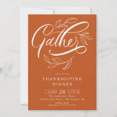 Verzamel het Thanksgiving diner Kaart (Voorkant)