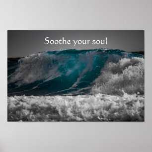 Verzamel uw Soul Quote over oceaangolven Poster