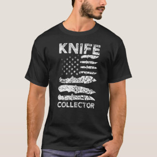 Verzamelaar voor de Amerikaanse vlag Kniveholic du T-shirt