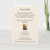 Verzamelbare Glow Forth-kerstkaart Kaart (Achterkant)