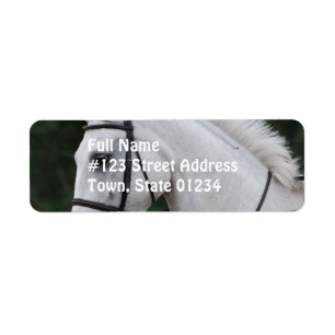 Verzameld label voor witte paarden