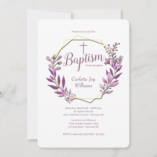 Verzameld samen religieuze uitnodigingen (roze) (Voorkant)