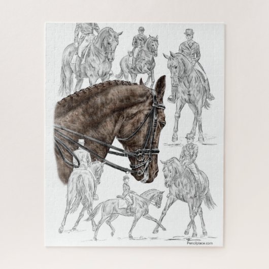 Verzamelde Dressage Horses FEI Legpuzzel (Verticaal)