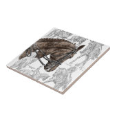 Verzamelde Dressage Horses FEI Tegeltje (Zijkant)