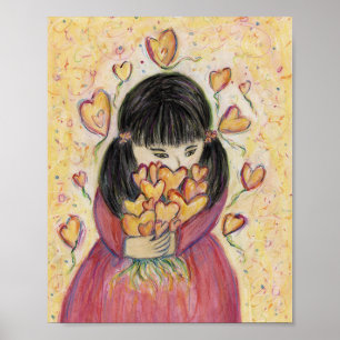 Verzamelen Love Hearts Schilderen Art Poster Print