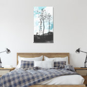 Verzamelen van dennenappels canvas afdruk (Insitu (Slaapkamer))