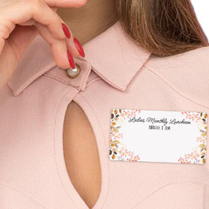 Verzamelen van perachy Floral Border Label Name Ta