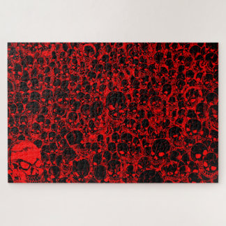 Verzamelen van stukken van Skulls Black en Red 101 Legpuzzel