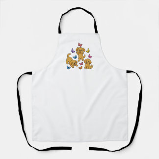 Verzameling Cute Puppy & Butterflies Schort
