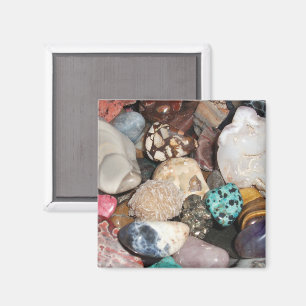 Verzameling gepolijste stenen magneet