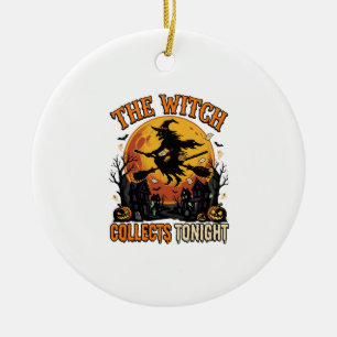 Verzameling Heksen voor Halloween Humor Keramisch Ornament