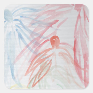 Verzameling van engelen vierkante sticker