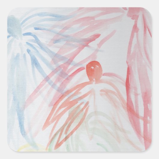 Verzameling van engelen vierkante sticker (Voorkant)