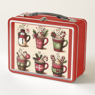 verzameling van feestelijke koffiekoppen
