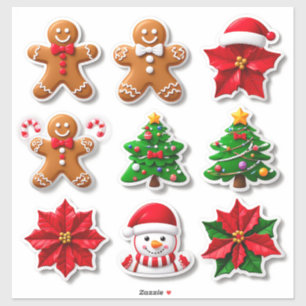Verzameling van Festive Kerst Iconen Sticker