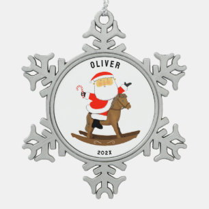 Verzameling voor paardenliefhebbers tin sneeuwvlok ornament