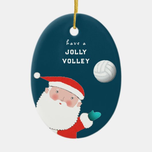Verzamelobject voor Volleybal Keramisch Ornament (Voorkant)