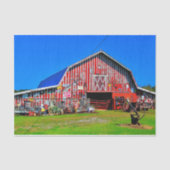 Verzamelobjecten met rode Barn Tissuepapier (Voorkant)