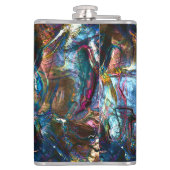 Verzeept "zware verven" die elkaar overlappen in m heupfles (Achterkant)