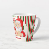 Verzegeld door Santa Nice Lijst Vrolijk Kerstfeest Latte Mok (Rechterhoek)