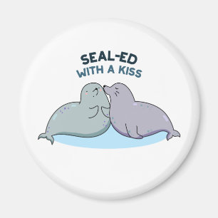 Verzegeld met een Kiss Funny Zee Lion Seal Pun Magneet