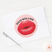 VERZEGELD MET EEN KUS, KISSY RED LIPS STICKERS (Envelop)