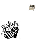 Verzegeld met een kus 	rubberstempel (Gestempeld)