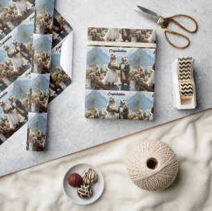 **"Verzegeld met een kus: volkomen verliefd"** Cadeaupapier