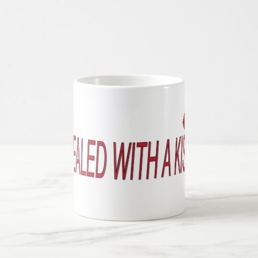 verzegeld met een zoen liefde citaat koffiemok (Center)