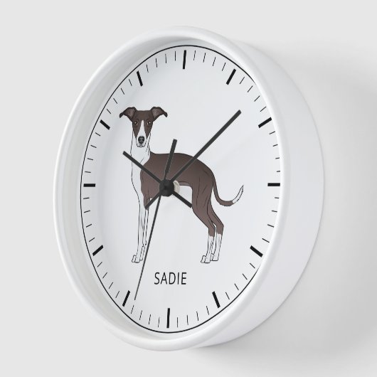 Verzegeling en witte Italiaanse grijshond met aang (Hoek)