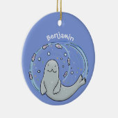 Verzegeling met een fijne zegel en illustratie van keramisch ornament (Rechts)