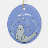 Verzegeling met een fijne zegel en illustratie van keramisch ornament (Links)