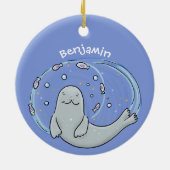 Verzegeling met een fijne zegel en illustratie van keramisch ornament (Achterkant)