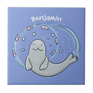 Verzegeling met een fijne zegel en illustratie van tegeltje
